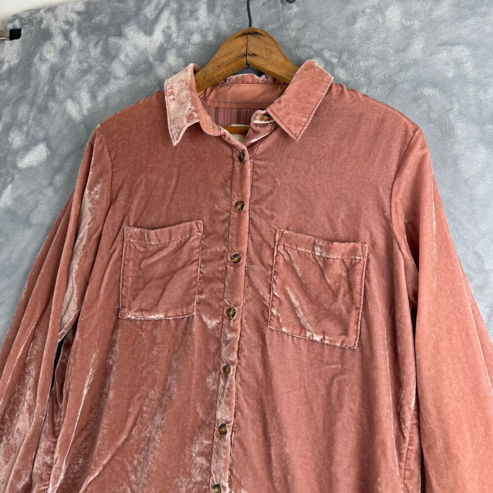 Maeve By Anthropologie Women's Karina Velvet Button Shirt - Size 6‎